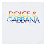 DOLCE & GABBANA t-shirt girocollo tinta unita con logo Bianco per Neonato L1JTEYG7KO0 BIANCO DOLCE & GABBANA 