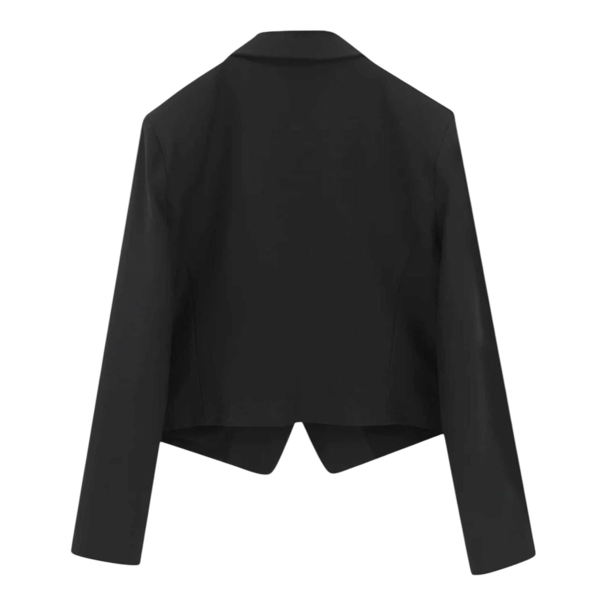 Patrizia Pepe Giacca tinta unita Modello Crop Nero per Bambina 7S0277XX NERO PATRIZIA PEPE 