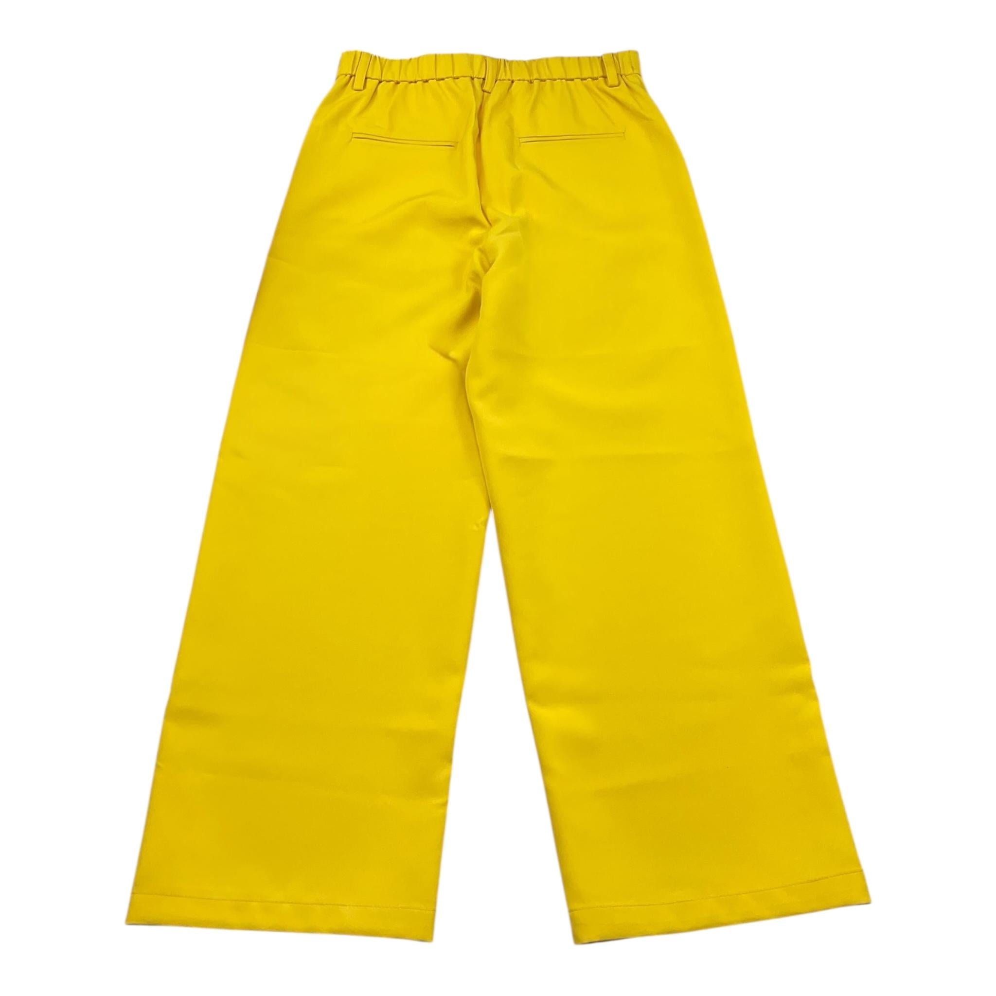 Fracomina Pantalone Tinta Unita con Elastico In Vita per Bambina FM1008 GIALLO FRACOMINA 