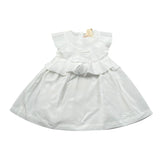 Elisabetta Franchi Abito Tinta Unita con Rouches per Bambina EGAB198XJ BIANCO ELISABETTA FRANCHI 