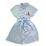 Moschino Abito Tinta Unita Modello Camicia per Bambina HAV0EO AZZURRO MOSCHINO 