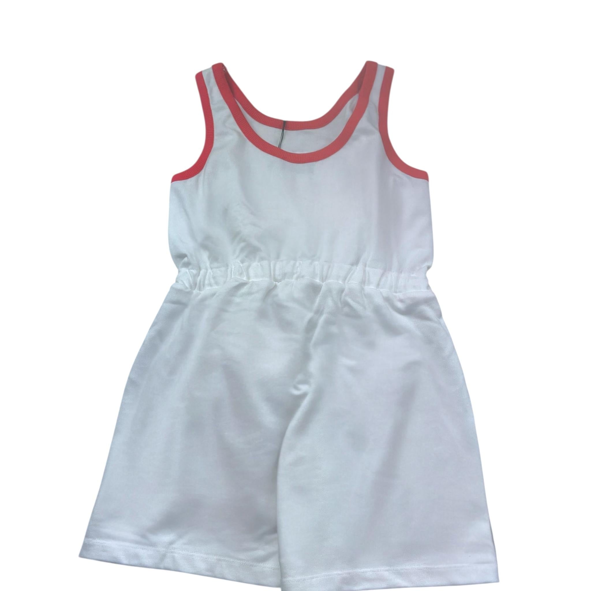 Moschino Tuta Intera Tinta Unita con Stampa Giromanica per Bambina HDT00K BIANCO MOSCHINO 