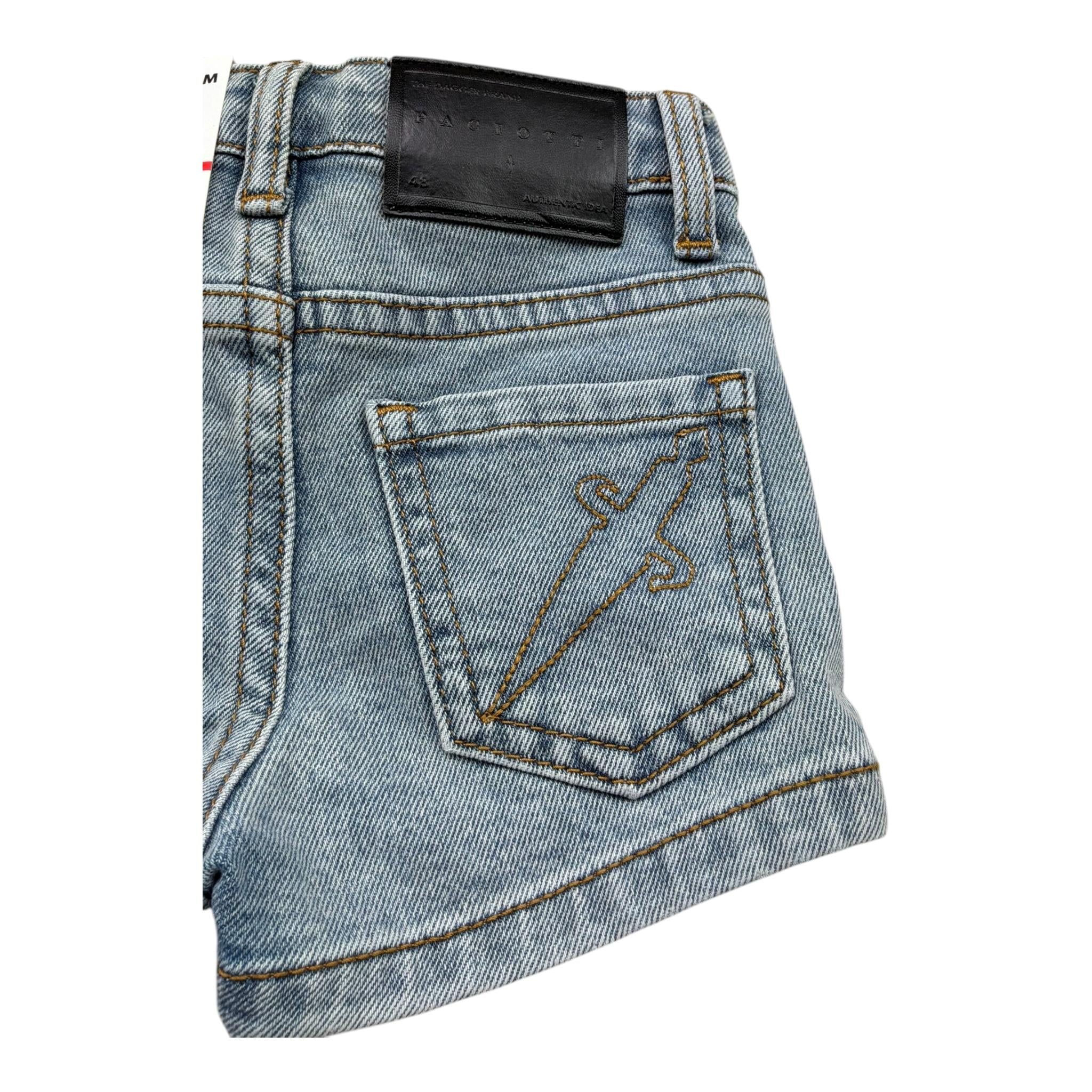 Cesare Paciotti Bermuda In Denim Tinta Unita per Neonato BMP5161BNX AZZURRO CESARE PACIOTTI 