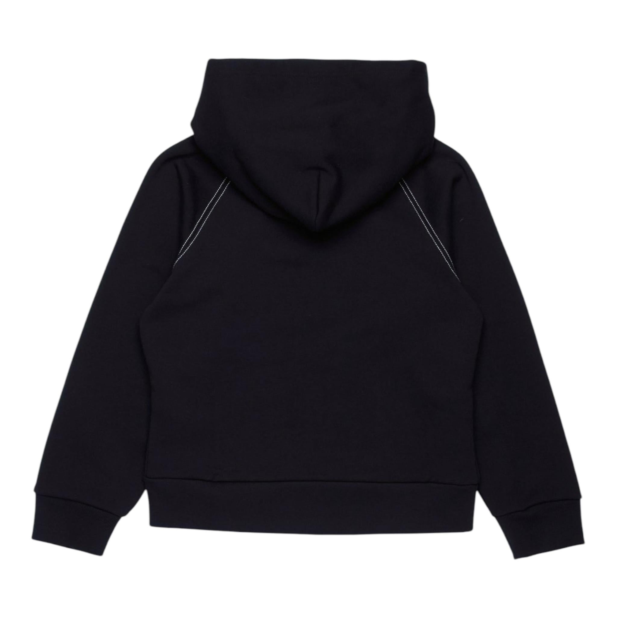 N°21 felpa tinta unita con stampa e cappuccio Nero per Bambino N21973 NERO N°21 