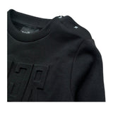 John Richmond Felpa Chiusa Girocollo Tinta Unita con Logo per Neonato RIP26014FE NERO JOHN RICHMOND 