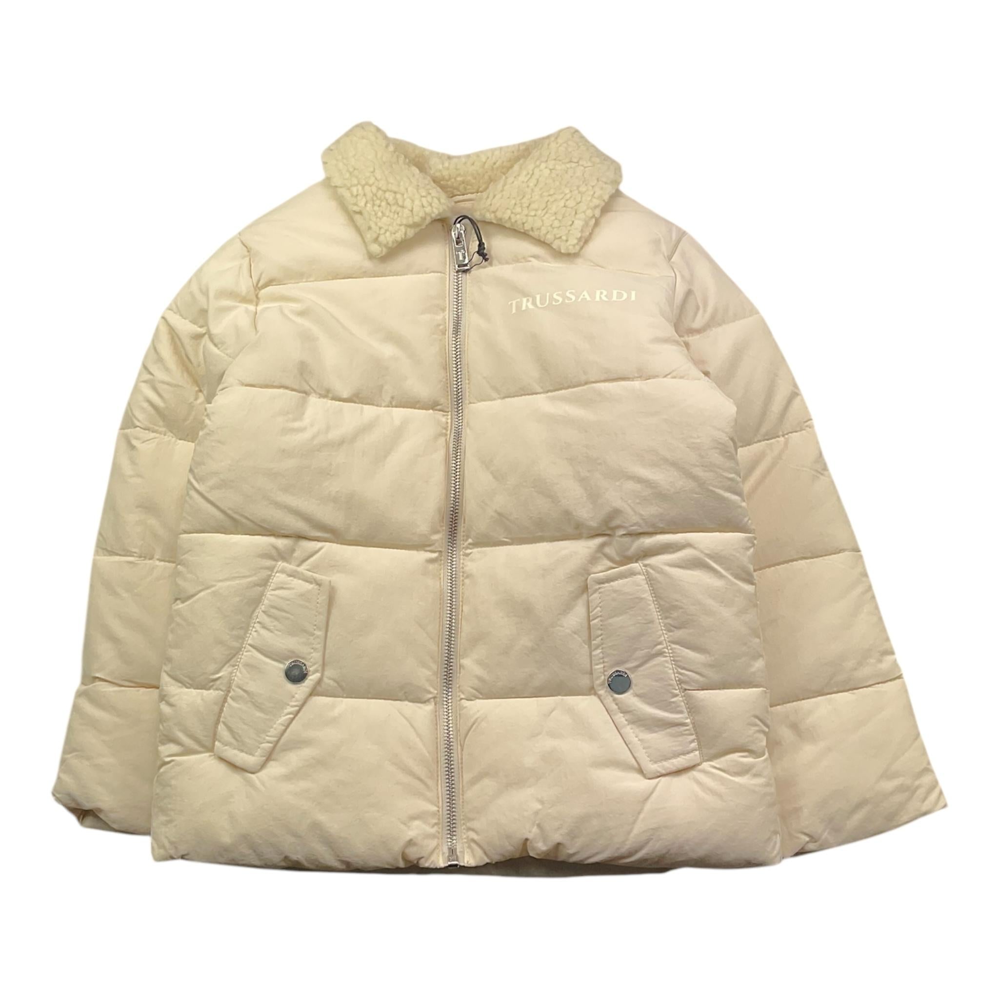 TRUSSARDI giubbino tinta unita con zip e stampa Beige per Neonata TIA24049PI BEIGE TRUSSARDI 