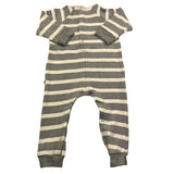 PETIT INDI tutina manica lunga fantasia a righe Panna/grigio per Neonato AW24B3405 PANNA/GRIGIO PETIT INDI 