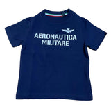 Aeronautica Militare T-Shirt Girocollo Tinta Unita con Stampa per Bambino 251TS0040A BLU AERONAUTICA MILITARE 