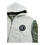 Just Cavalli Felpa con Zip E Cappuccio Tinta Unita con Maniche In Contrasto per Neonato JIP26082FE BIANCO JUST CAVALLI 