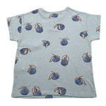 Play Up T-Shirt Girocollo Tinta Unita con Stampe per Neonato PA011AQ11054N AZZURRO PLAY UP 