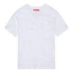 Diesel T-Shirt Girocollo Tinta Unita con Logo per Bambino J02276X BIANCO DIESEL 