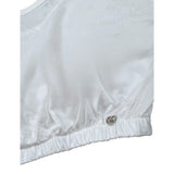 Please T-Shirt Tinta Unita con Elastico per Bambina MBC4030G72 BIANCO PLEASE 