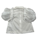 Miss Grant Camicia Mezza Manica Tinta Unita per Neonata MG1238 BIANCO MISS GRANT 