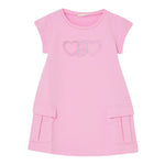 Liu Jo Abito Girocollo Tinta Unita con Logo per Neonata KA5014 ROSA LIU JO 