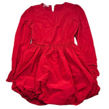 LIU JO abito giromanica tinta unita con plisset Rosso per Bambina GF3159 ROSSO LIU JO 