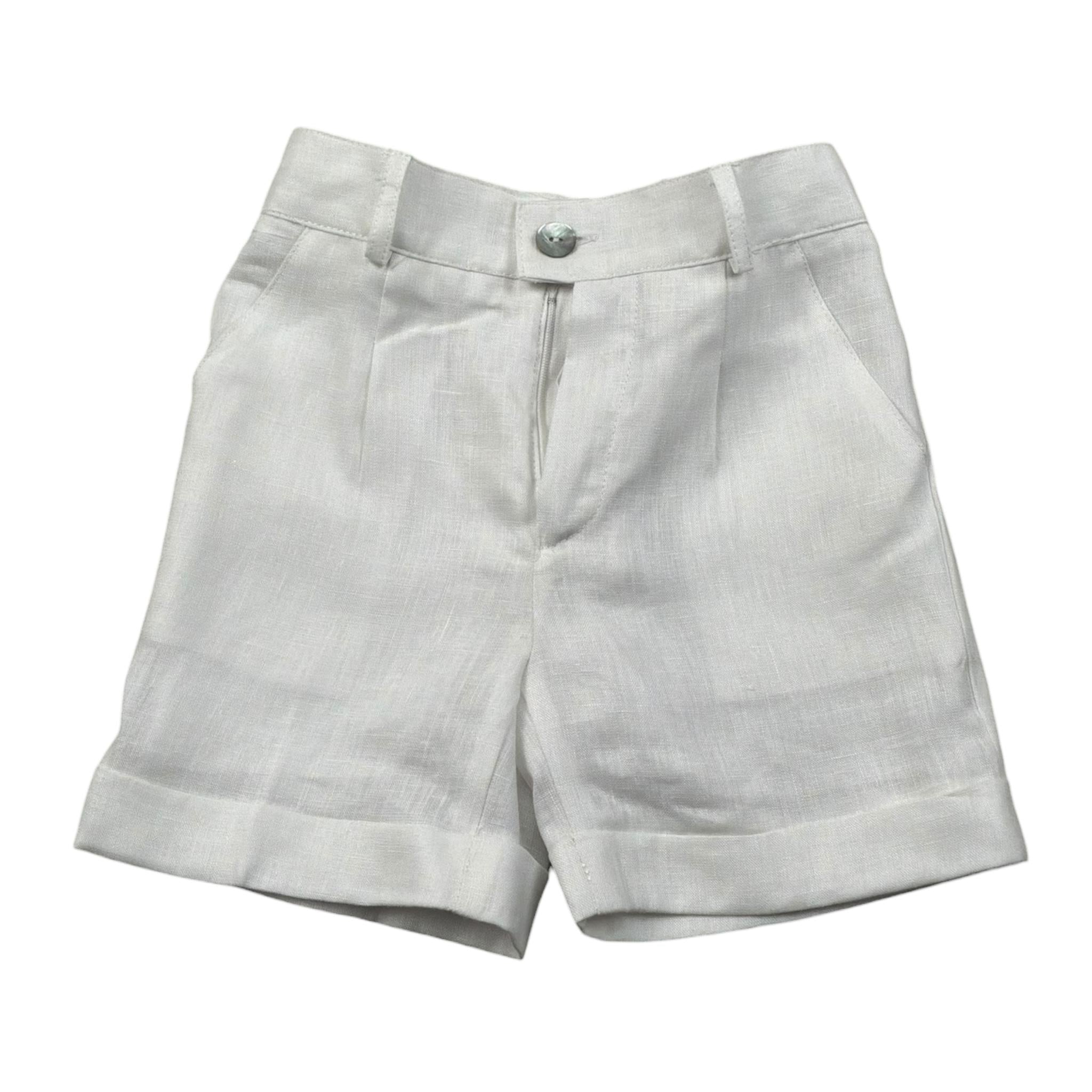 Paio Crippa Bermuda Tinta Unita con Girovita Regolabile per Neonato BOSSON BIANCO PAIO CRIPPA 