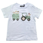 Monnalisa T-Shirt Girocollo Tinta Unita con Stampa per Neonato 28E602N BIANCO MONNALISA 