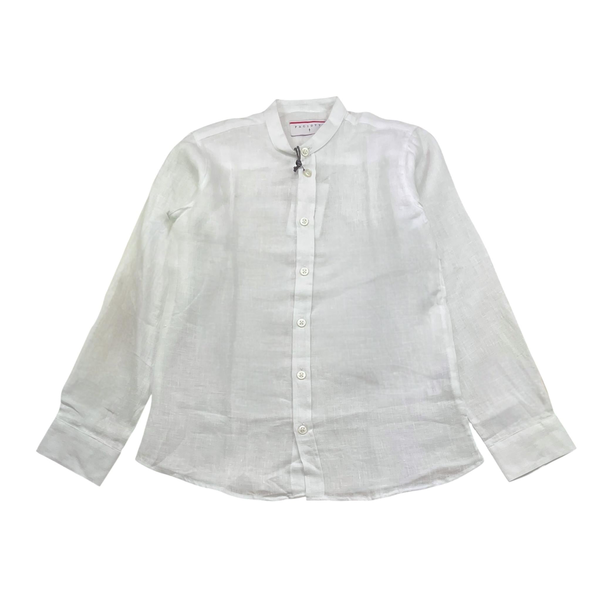 Cesare Paciotti Camicia Manica Lunga Tinta Unita con Logo per Bambino CMP3163J BIANCO CESARE PACIOTTI 
