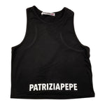 PATRIZIA PEPE canotte girocollo tinta unita con stampa logo Nero per Bambina 7M0808 NERO PATRIZIA PEPE 