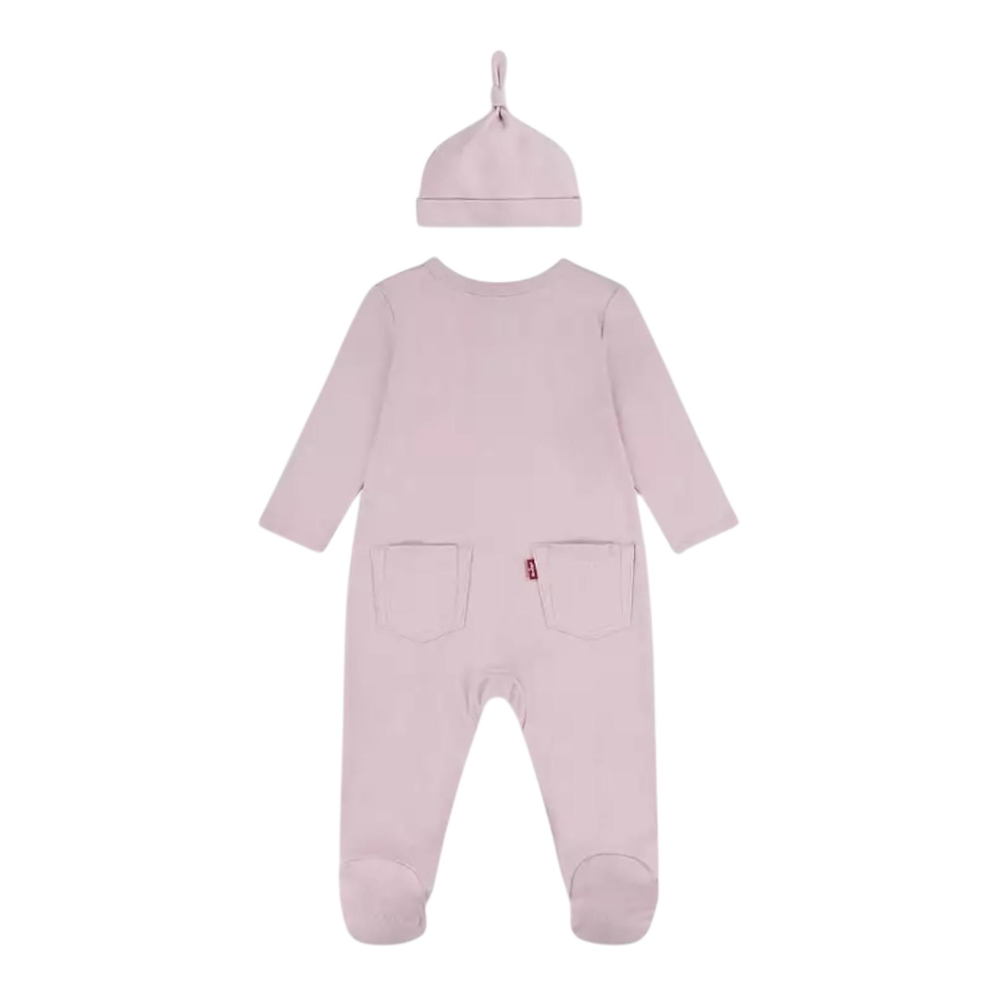 Levi'S Set Tutina-Cappello Tinta Unita per Neonata 6EK247 ROSA LEVI'S 