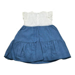 Barcellino Abito Cerimonia Tinta Unita con Applicazioni per Neonata 110310 BLU BARCELLINO 