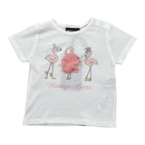 Please T-Shirt Girocollo tinta unita con Stampa Bianco per Neonata MBF8030G20 BIANCO PLEASE 