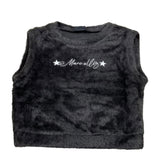 MARC ELLIS gilet in pelliccia tinta unita con logo Nero per Bambina JMJWA00231 NERO MARC ELLIS 