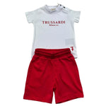 Trussardi Completo 2 Pezzi T-Shirt-Bermuda per Neonato TIP26008CJ BIANCO/ROSSO TRUSSARDI 