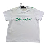Daniele Alessandrini T-Shirt Tinta Unita con Stampa per Neonato 1296M00223 BIANCO/VERDE DANIELE ALESSANDRINI 