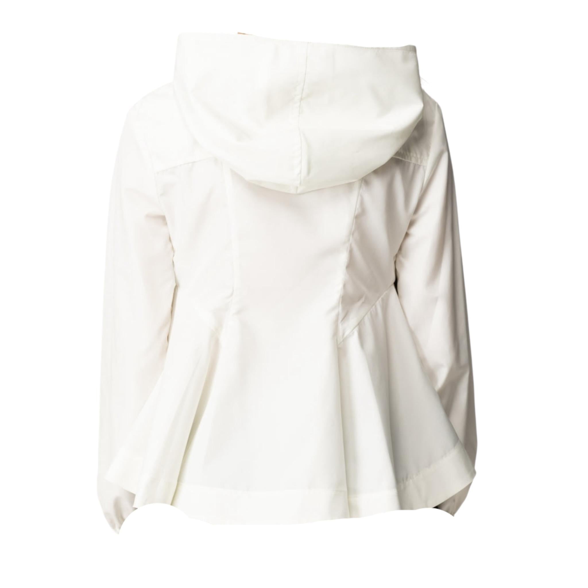 Elisabetta Franchi Giubbino Tinta Unita con Zip E Cappuccio per Bambina EFGB126 AVORIO ELISABETTA FRANCHI 