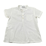 Aletta Camicia Mezza Manica Tinta Unita per Neonato R22754 PANNA ALETTA 