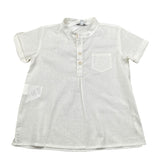 Aletta Camicia Mezza Manica Tinta Unita per Neonato R22754 PANNA ALETTA 