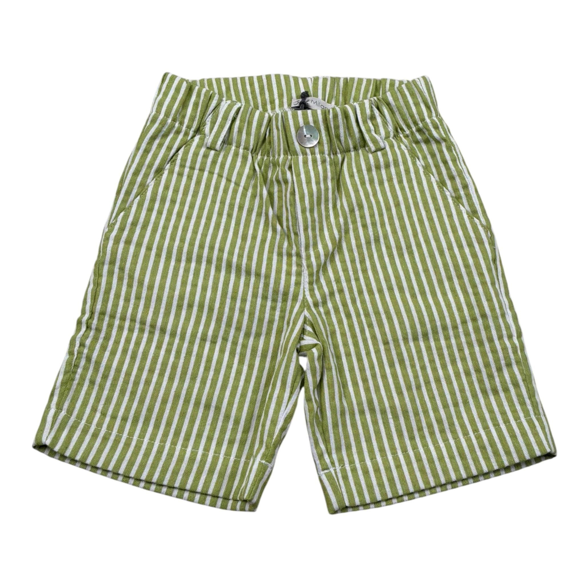 J.O. Milano Bermuda tinta unita Fantasia A Righe Verde per Bambino 571M1J VERDE J.O. MILANO 