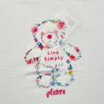 Please T-Shirt Girocollo tinta unita con Stampa Bianco per Neonata MBF4030G60 BIANCO PLEASE 