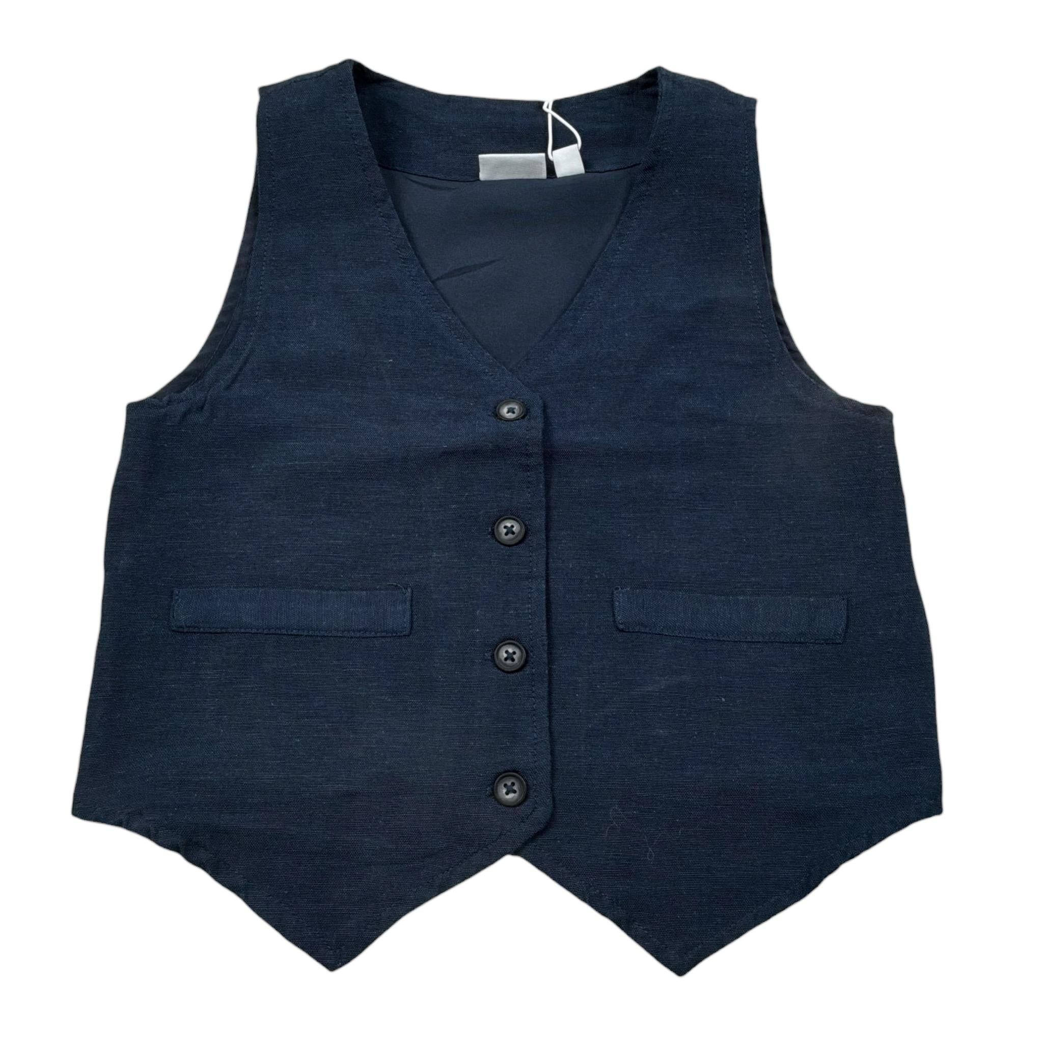 Name.It Gilet tinta unita Blu per Neonato 13200202N BLU NAME.IT 