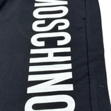 Moschino Bermuda In Tuta Tinta Unita con Logo per Bambino HUQ02F NERO MOSCHINO 