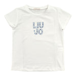 Liu Jo T-Shirt Girocollo Tinta Unita con Brillantini per Bambina KA5094JX BIANCO LIU JO 