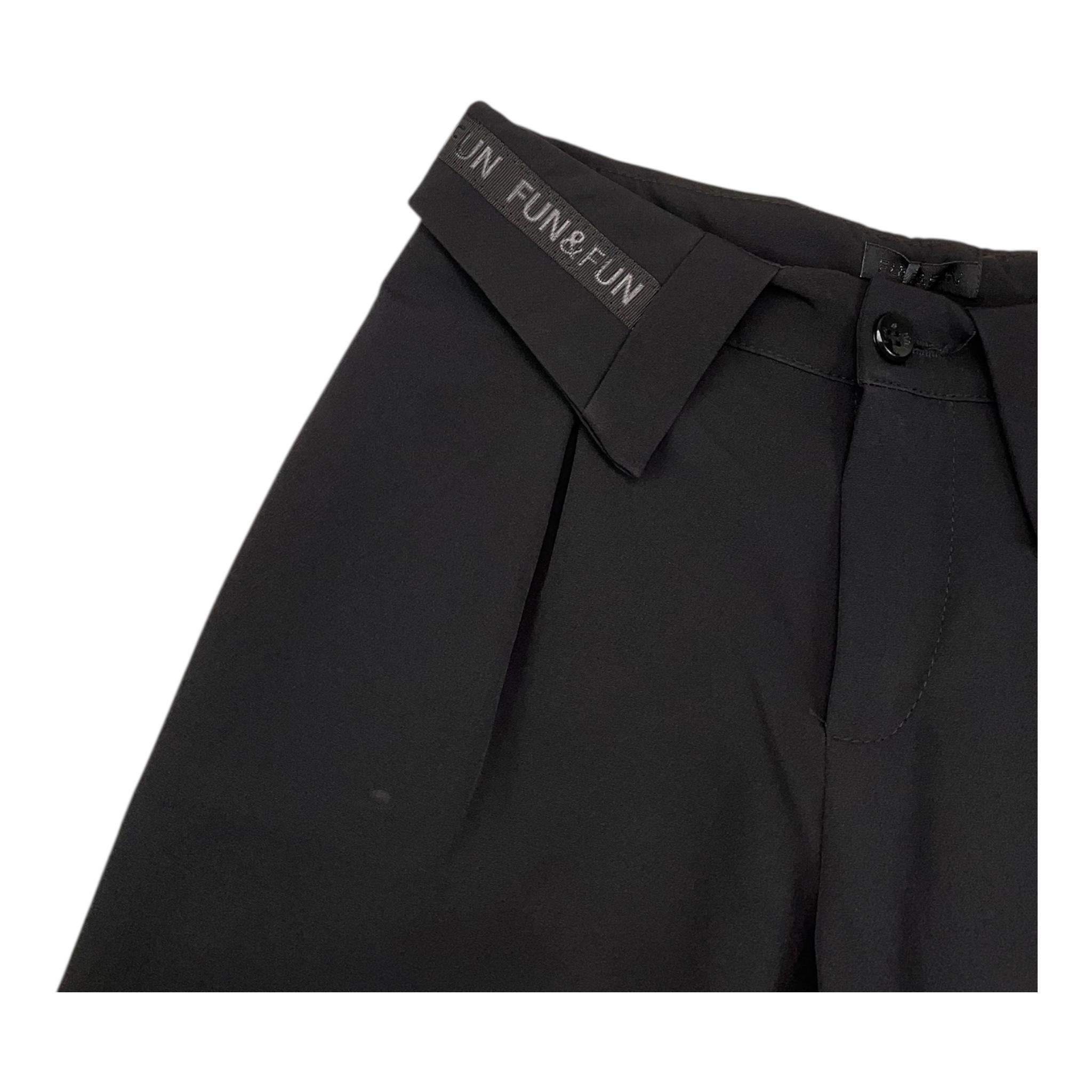 FUN & FUN pantalone tinta unita con loghi Nero per Bambina FNBPT12597 NERO FUN & FUN 