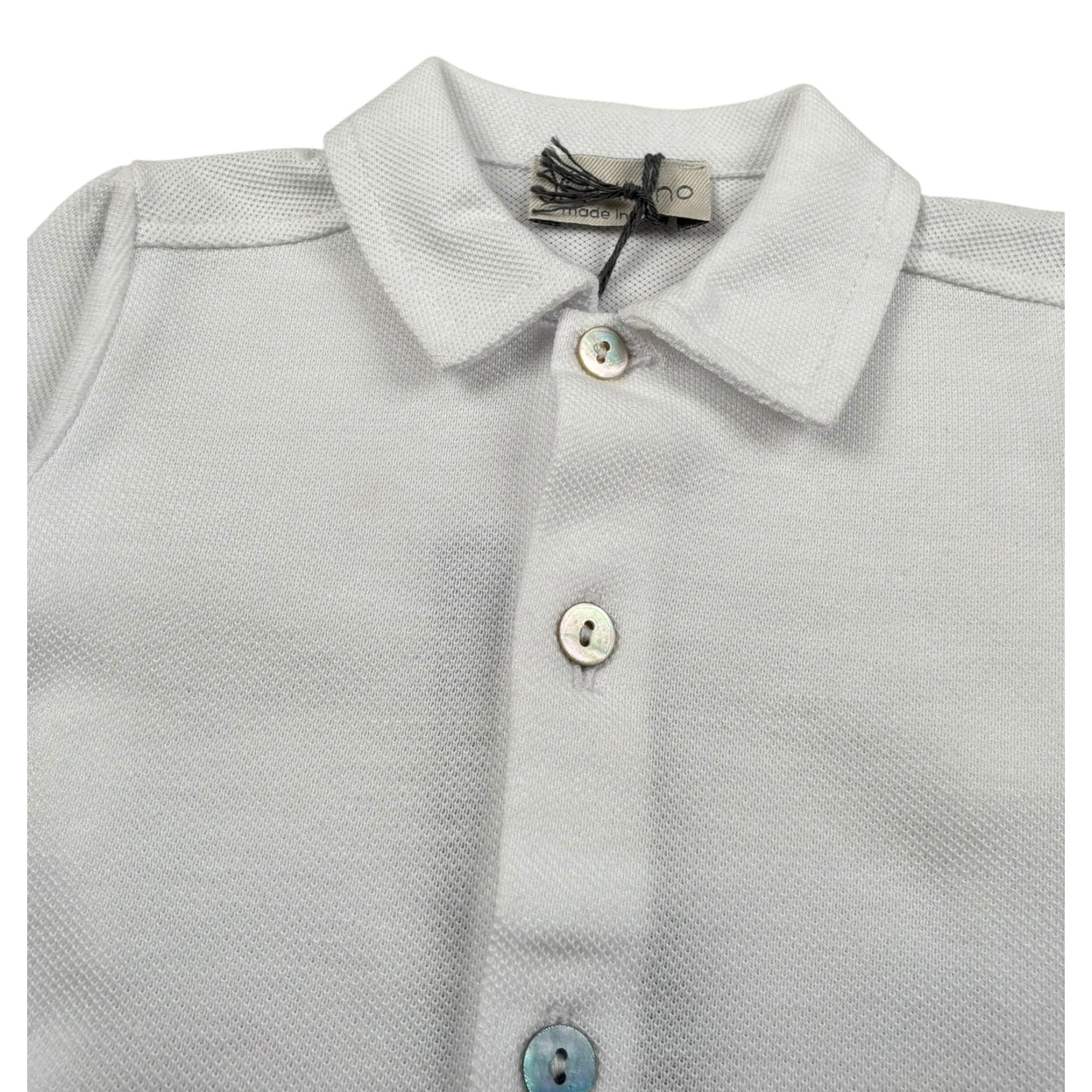 J.O. Milano Camicia Manica Lunga Tinta Unita per Neonato 576Z7 BIANCO J.O. MILANO 