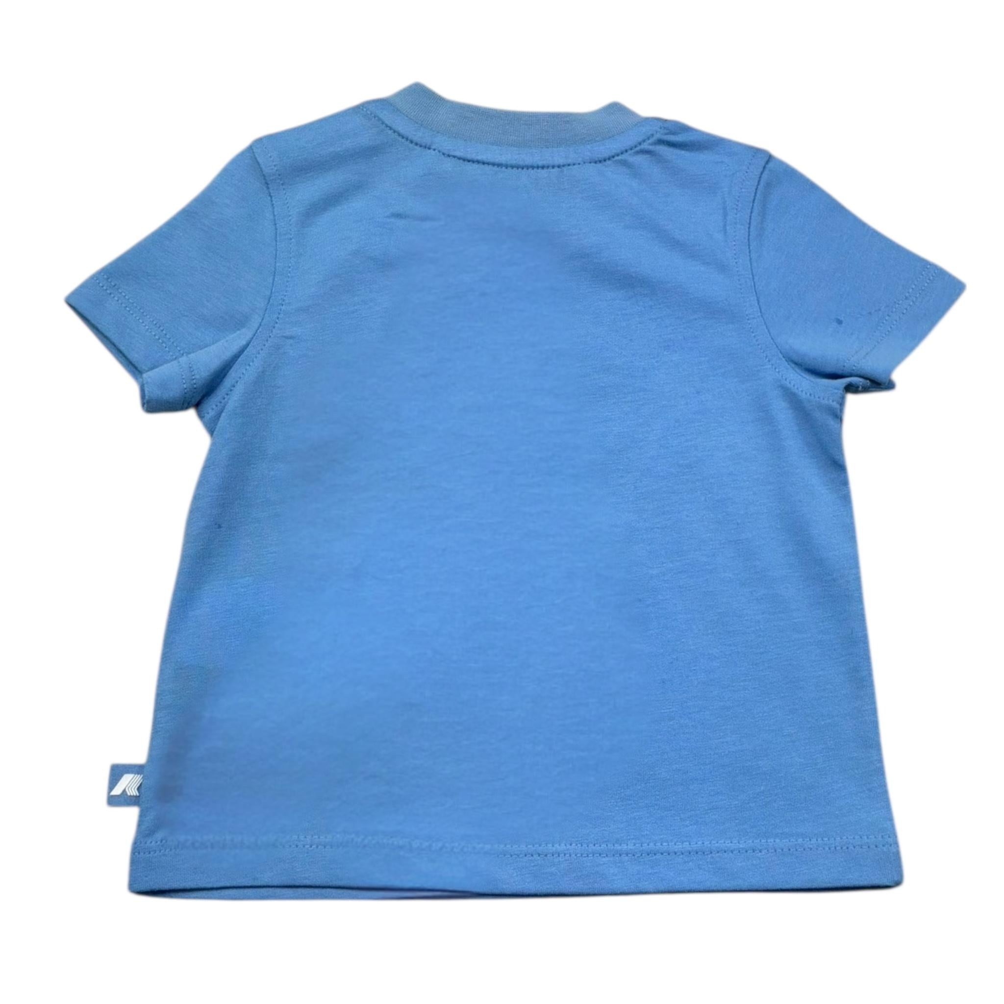 K-Way T-Shirt Girocollo Tinta Unita con Stampa per Neonato K5138DW AZZURRO K-WAY 
