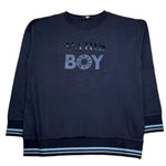 Monnalisa Felpa Chiusa Girocollo Tinta Unita con Stampa per Bambino 256608 BLU MONNALISA 