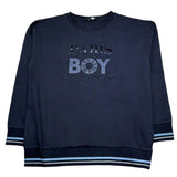 Monnalisa Felpa Chiusa Girocollo Tinta Unita con Stampa per Bambino 256608 BLU MONNALISA 