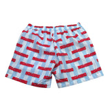 Moschino Costume Bicolore con Fantasia A Righe per Bambino HML01L BIANCO/AZZURRO MOSCHINO 