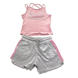 Juicy Couture Completo 2 Pezzi Canotta-Shorts Bicolore per Bambina JBX6509 ROSA JUICY COUTURE 