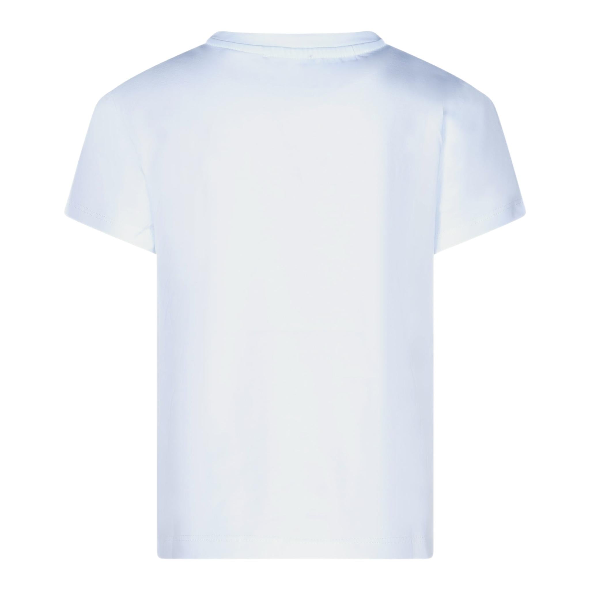 Fun & Fun T-Shirt Girocollo Tinta Unita con Paillettes con Spilla per Bambina FNCJTS16390 BIANCO FUN & FUN 