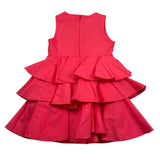 Elisabetta Franchi Abito Giromanica Tinta Unita con Balze per Neonata EGAB73 CORALLO ELISABETTA FRANCHI 