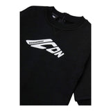 DSQUARED2 abito tinta unita girocollo con stampa Nero per Neonata DQ2700 NERO DSQUARED2 