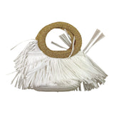 Piccola Ludo Borsa Tinta Unita con Manico In Contrasto per Bambina BORSJH BIANCO PICCOLA LUDO 