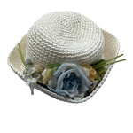 Raffaella Cappello Paglia Tinta Unita con Applicazioni per Bambina CHICA BIANCO RAFFAELLA 