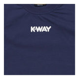 K-Way T-Shirt Girocollo Tinta Unita con Logo per Neonato K11613WXX BLU K-WAY 